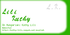 lili kuthy business card